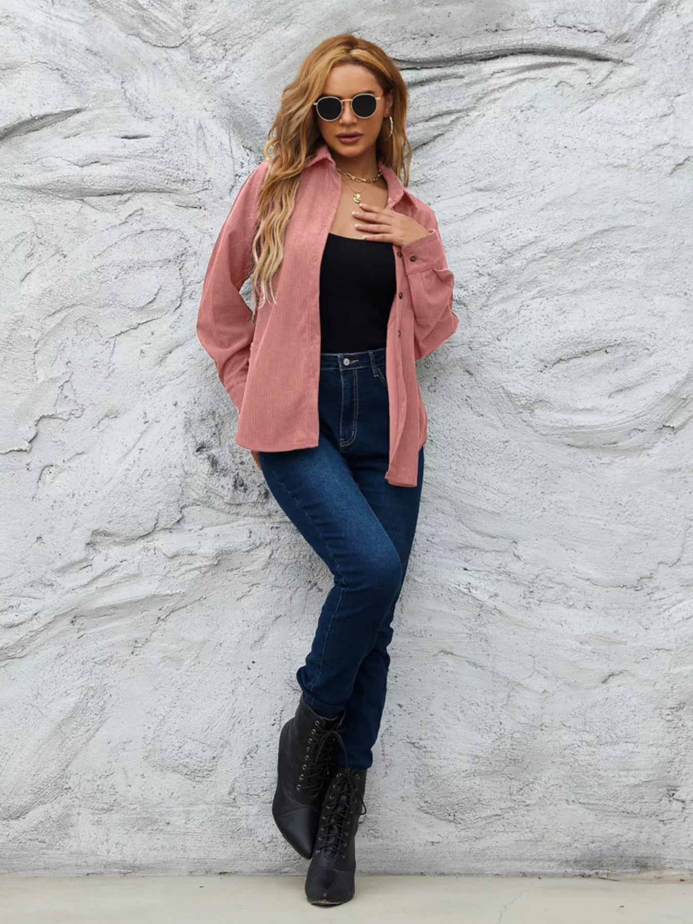 Corduroy Button-Up Shirt