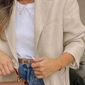 Lapel Collar Long Sleeve Blazer