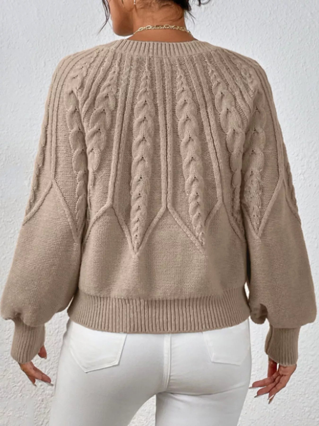 Cable Knit Long Sleeve Sweater