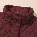Quilted Snap Down Zip Up Vest Coat