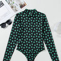 Lucky Clover Mock Neck Long Sleeve Bodysuit