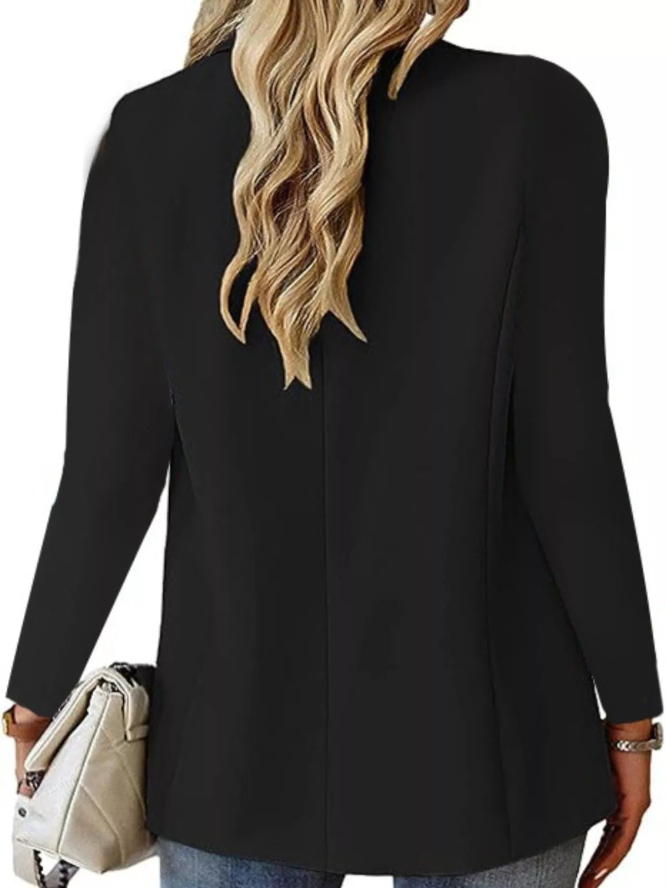 Lapel Collar One Button Blazer