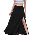 Full Size Slit Maxi Skirt Plus Size Black