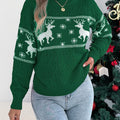 Christmas Reindeer Round Neck Sweater