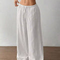 Full Size Drawstring Wide Leg Pants Plus Size
