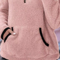 Full Size Cozy Fleece Quarter Zip Long Sleeve Sweatshirt Plus Size