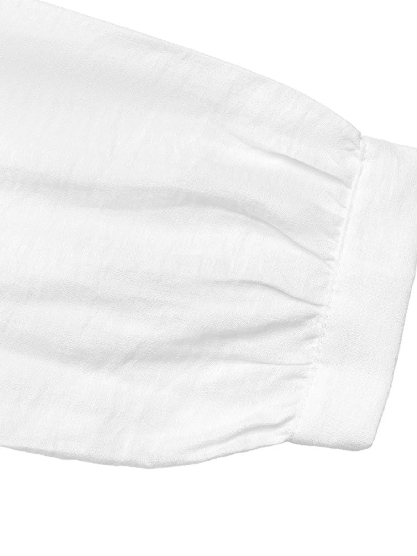 Ruffle Trim V-Neck Blouse