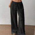 Full Size Drawstring Wide Leg Pants Plus Size