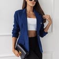 Lapel Collar One Button Blazer