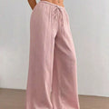 Full Size Drawstring Wide Leg Pants Plus Size