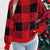 Christmas Plaid Long Sleeve Turtleneck Sweater Red