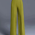 Wide Leg High Waist Pants Olive