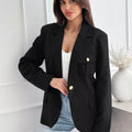 Lapel Collar One Button Blazer