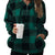 Full Size Plaid Sherpa Drawstring Hoodie Plus Size Navy Blue