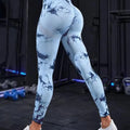 Tie-Dye High Waist Active Leggings Navy blue White