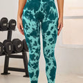 Tie-Dye High Waist Active Leggings Turquoise