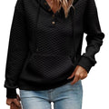 Drawstring Textured Dropped Shoulder Hoodie