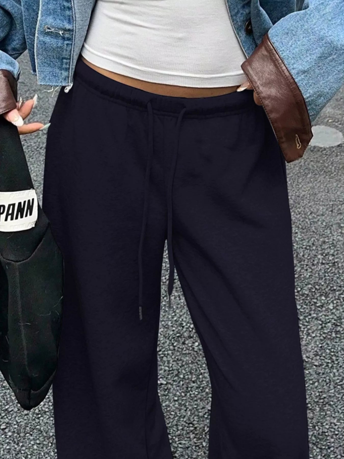 Wide Leg Drawstring Sweatpants