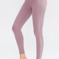 Wide Waistband Slim Fit Long Sports Pants Lilac