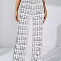 Plaid Wide Leg Pants