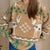 Christmas Element Round Neck Long Sleeve Sweater Tan One Size