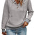 Drawstring Textured Dropped Shoulder Hoodie Gray