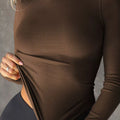 Long Sleeve Crop T-Shirt with Ribbed Texture