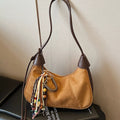 Vintage Suede Tassel Shoulder Bag