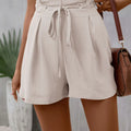 Tied Solid Color Shorts
