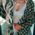 Checkered Pattern Button Up Oversized Jacket Dark Green
