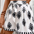 Tied Printed Shorts