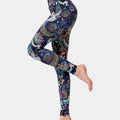 Printed High Waist Active Leggings Peacock Blue