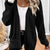 Cozy Knit Open Front Cardigan Black