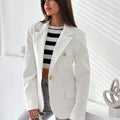 Lapel Collar One Button Blazer