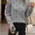 Polka Dot Long Sleeve Sweater Grey