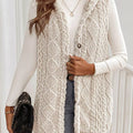 Cozy Sherpa Fleece Hooded Vest Coat
