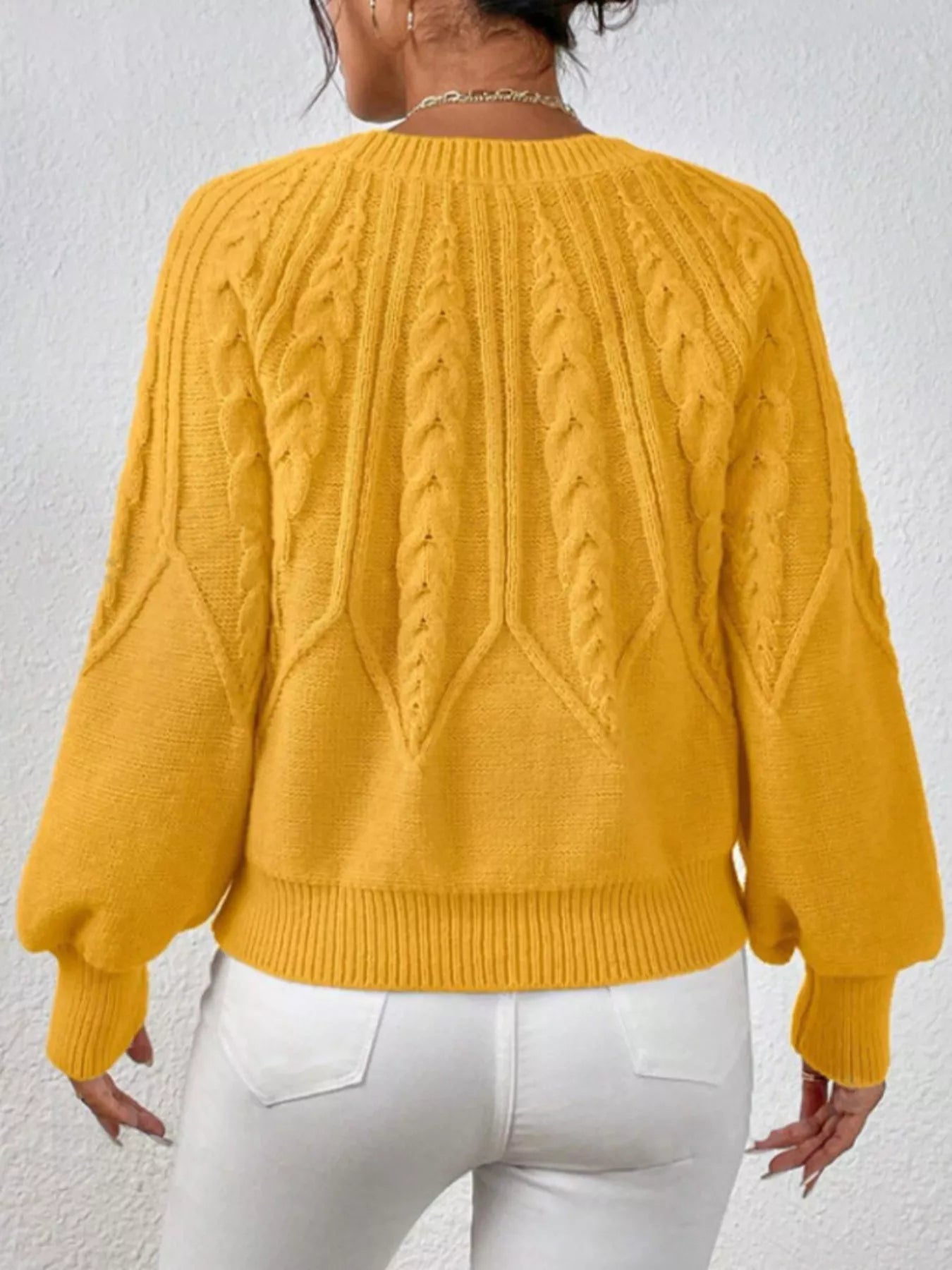 Cable Knit Long Sleeve Sweater
