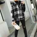 Plaid Zip-Up Collared Jacket