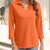 Johnny Collar Solid Color Top Orange