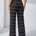 Plaid Wide Leg Pants