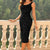 Sequin Sleeveless Slit Dress Black