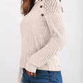 Ribbed Knit T-Shirt with Lace Shoulder Detail