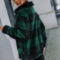 Plaid Zip-Up Collared Jacket