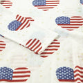 US Flag Heart Mock Neck Long Sleeve Bodysuit