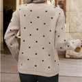 Polka Dot Round Neck Sweater