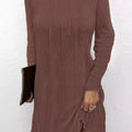 Casual Long Sleeve Hooded Knit Dress