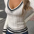 Classic V-Neck Cable Knit Sweater White