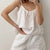 Tie Front Cami and Shorts Lounge Set White