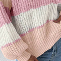 Striped Knit Round Neck Sweater