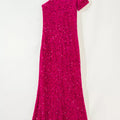 Sequin One-Shoulder Dress with High Slit
